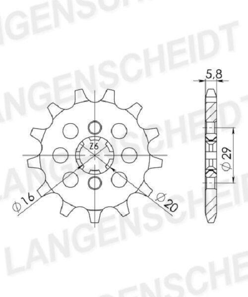 Supersprox Ritzel 520 - 12Z CST-422:12|grobverzahnt 16,0/20,0