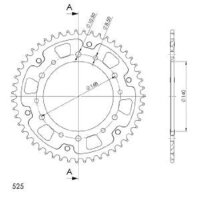 Supersprox Stealth-Kettenrad 525 - 49Z (rot)...