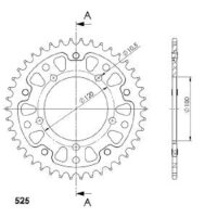 Supersprox Stealth-Kettenrad 525 - 42Z (silber)...