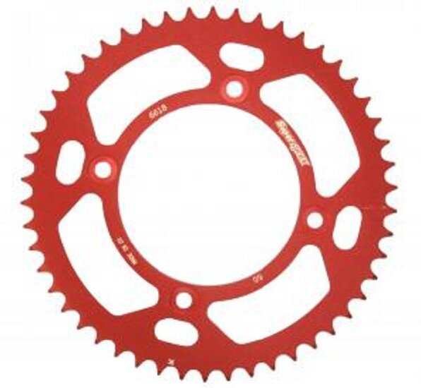 Supersprox Alu-Kettenrad 420 - 50Z (rot) RAL-6618:50-RED|ID 100,0 LK 120,0 4-Loch