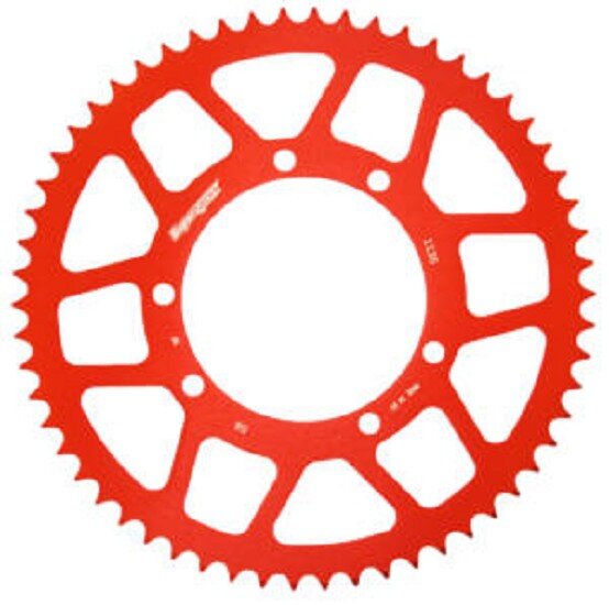 Supersprox Alu-Kettenrad 420 - 58Z (rot) RAL-1135:58-RED|ID 100,0 LK 115,0 6-Loch