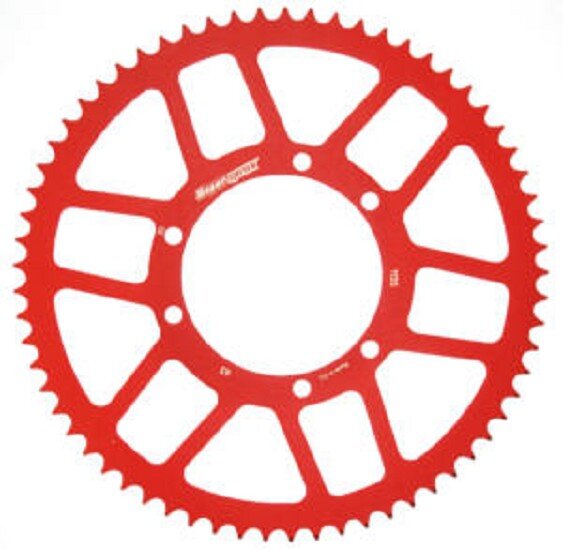 Supersprox Alu-Kettenrad 420 - 65Z (rot) RAL-1135:65-RED|ID 100,0 LK 115,0 6-Loch