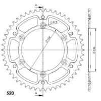 Supersprox Stealth-Kettenrad 520 - 50Z (rot)...