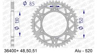 DC AFAM Alu-Kettenrad 520 - 48Z (Gun Metal) 36400+48 | ID 130 LK 152 6-Loch mit Schlammnut