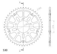 Supersprox Stealth-Kettenrad 530 - 48Z (gold)...