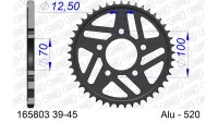 DC AFAM Alu-Kettenrad 520 - 43Z (Gun Metal) 165803-43 | ID 70 LK 100 5-Loch