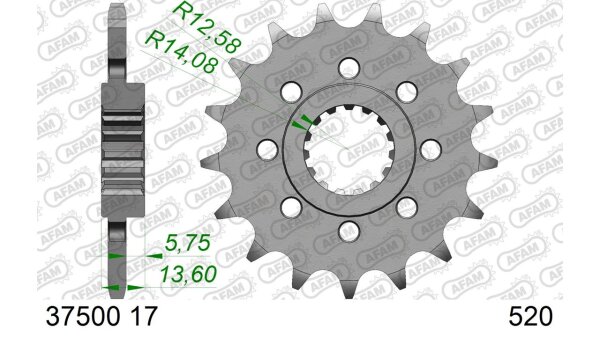 DC AFAM Ritzel 520 - 17Z 37500-17