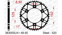 DC AFAM SLK Stahl-Kettenrad 520 - 49Z (Schwarz)...