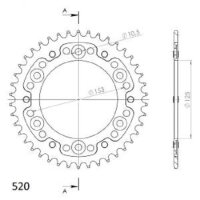 Supersprox Stealth-Kettenrad 520 - 42Z (blau)...