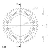 Supersprox Stealth-Kettenrad 525 - 43Z (silber)...