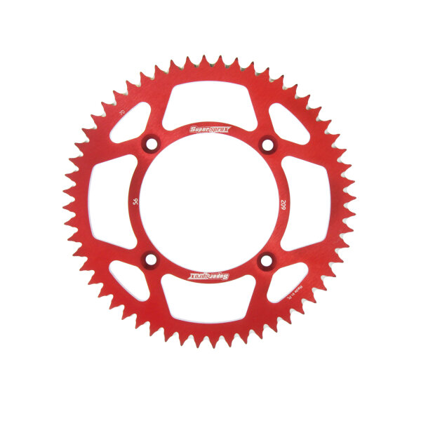 Supersprox Alu-Kettenrad 420 - 56Z (rot) RAL-209:56-RED|ID 110,0 LK 130,0 4-Loch