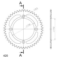 Supersprox Alu-Kettenrad 420 - 47Z (gold)...