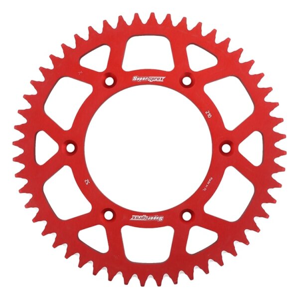 Supersprox Alu-Kettenrad 520 - 52Z (rot) RAL-210:52-RED|ID 125,0 LK 153,0 6-Loch/6-Loch