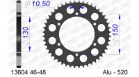 DC AFAM Alu-Kettenrad 520 - 47Z (Gun Metal) 13604-47 | ID...