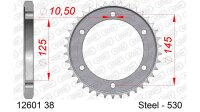 DC AFAM Stahl-Kettenrad 530 - 38Z (Silber) 12601-38| ID...