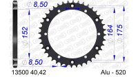 DC AFAM Alu-Kettenrad 520 - 40Z (Gun Metal) 13500-40 | ID 152 LK 164 6-Loch