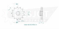 Esjot Ritzel 428 - 13Z 50-15052-13 | grobverzahnt 14,0/17,0