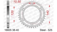 DC AFAM Stahl-Kettenrad 525 - 38Z (Silber) 16605-38| ID...