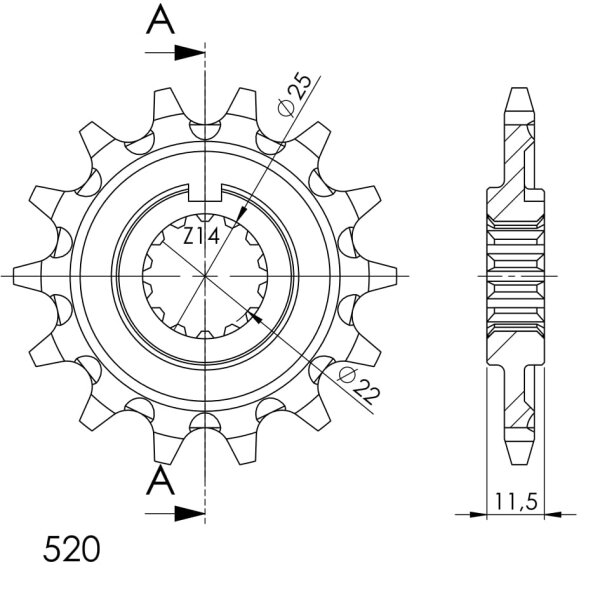 Supersprox Ritzel 520 - 13Z CST-192:13