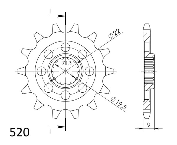 Supersprox Ritzel 520 - 12Z CST-428:12