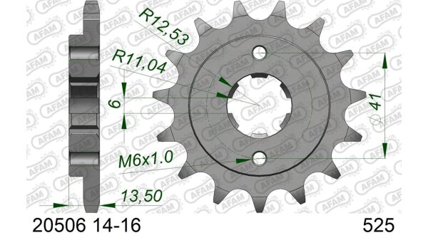 DC AFAM Ritzel 525 - 16Z 20506-16