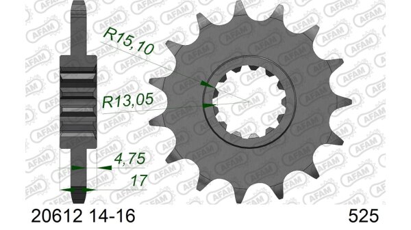 DC AFAM Ritzel 525 - 15Z 20612-15