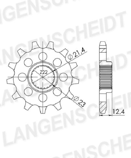 Supersprox Ritzel 428 - 15Z CST-1594:15|feinverzahnt 21,4/23,0