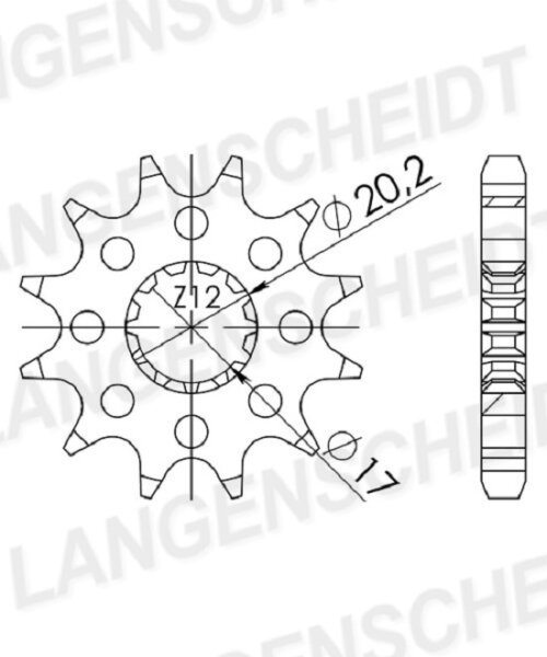 Supersprox Ritzel 428 - 12Z CST-1556:12|feinverzahnt 17,0/20,0