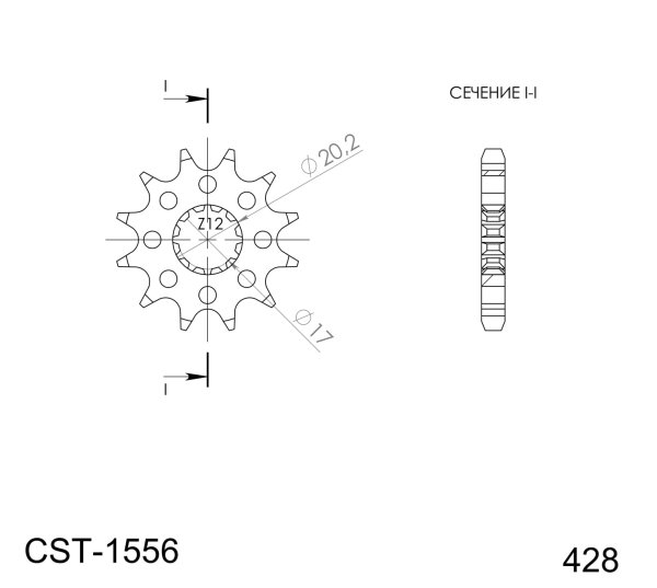 Supersprox Ritzel 428 - 13Z CST-1556:13