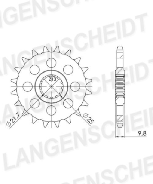 Supersprox Ritzel 428 - 19Z CST-1587:19|feinverzahnt 21,4/25,0