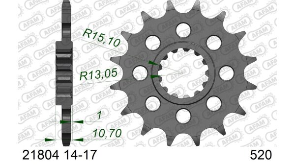 DC AFAM Ritzel 520 - 15Z 21804-15