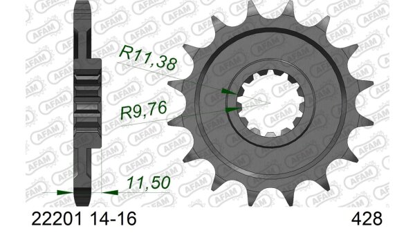 DC AFAM Ritzel 428 - 15Z 22201-15