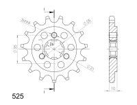 Supersprox Ritzel 525 - 15Z CST-1448:15|grobverzahnt...