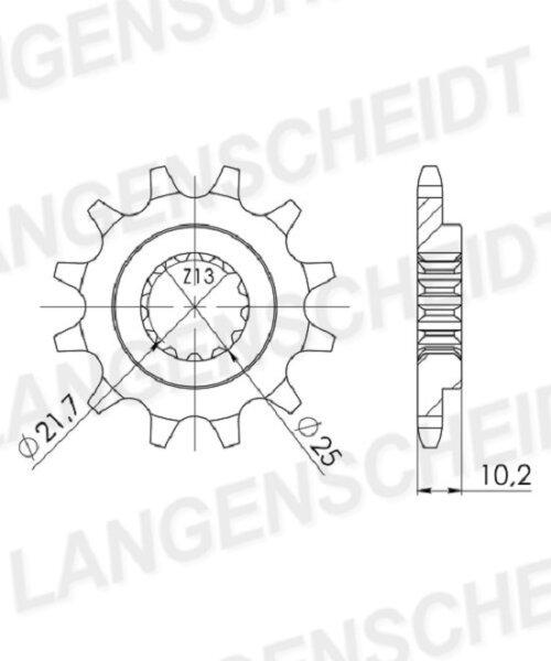 Supersprox Ritzel 520 - 12Z CST-1503:12|feinverzahnt 22,0/25,0