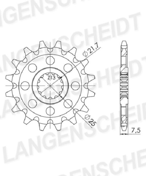 Supersprox Ritzel 520 - 14Z CST-1536:14|feinverzahnt 21,7/25,0