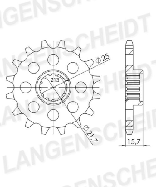 Supersprox Ritzel 525 - 14Z CST-1535:14|feinverzahnt 22,0/25,0