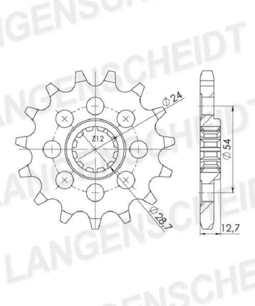 Supersprox Ritzel 630 - 15Z CST-522:15|feinverzahnt 24,0/28,5