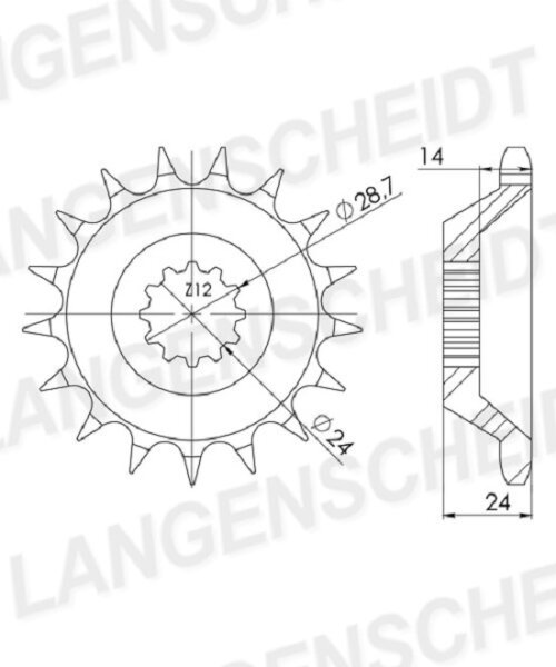 Supersprox Ritzel 530 - 17Z CST-528:17|feinverzahnt 24,0/28,5