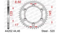 DC AFAM Stahl-Kettenrad 520 - 44Z (Silber) 44202-44| ID...