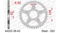 DC AFAM Stahl-Kettenrad 520 - 39Z (Silber) 44203-39| ID 62 LK 108 5-Loch