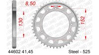 DC AFAM Stahl-Kettenrad 525 - 45Z (Silber) 44602-45| ID 130 LK 152 6-Loch