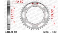 DC AFAM Stahl-Kettenrad 530 - 40Z (Silber) 44800-40| ID...