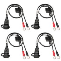 Optimate Cable O-01 4-Pack (4x O-01) (SAE) Witterungsbeständige Batteriezuleitung M6, 5A