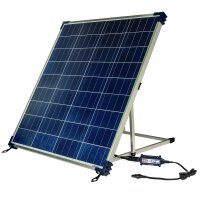 Optimate Batterieladegerät Solar + 60W SolarTK SolarImpuls-Ladegerät 12V, 5A STD/AGM/Gel Travel Kit