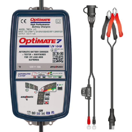 Optimate A**Batterieladegerät OptiMATE7 Ampmatic 9-stufig, 12V, 10A STD/AGM/Gel