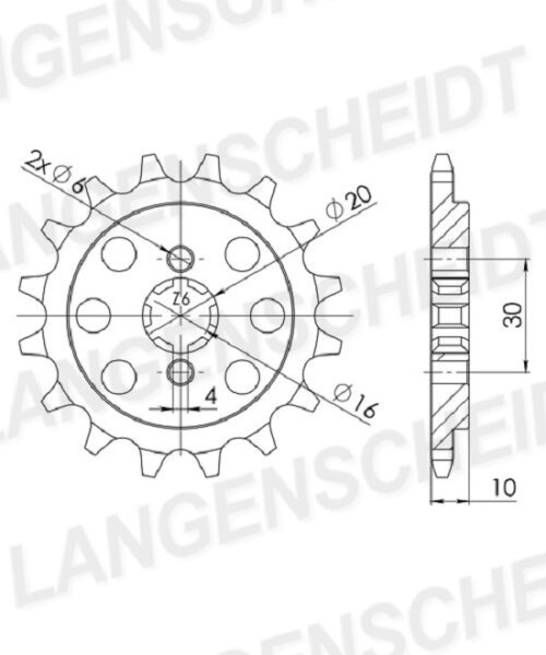 Supersprox Ritzel 520 - 13Z CST-711:13|grobverzahnt 16,0/20,0