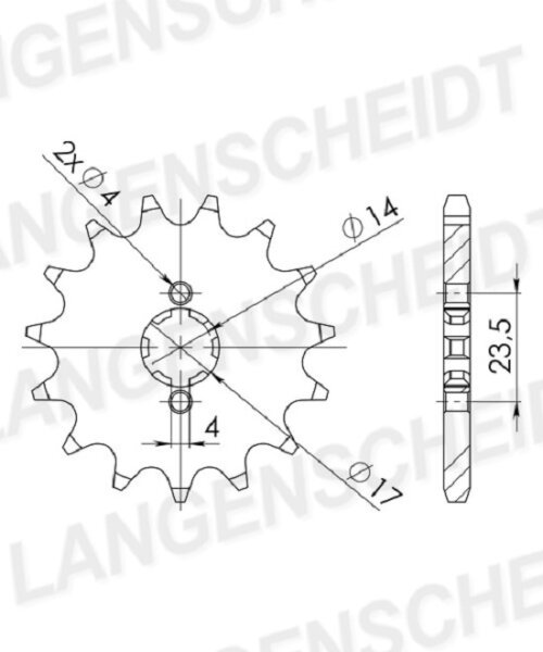 Supersprox Ritzel 420 - 13Z CST-1128:13|grobverzahnt 14,0/17,0