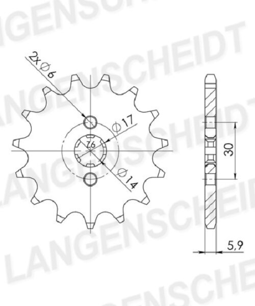 Supersprox Ritzel 420 - 11Z CST-249:11|grobverzahnt 14,0/17,0