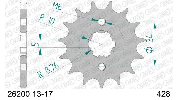 DC AFAM Ritzel 428 - 17Z 26200-17