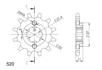 Supersprox Ritzel 520 - 12Z CST-307:13